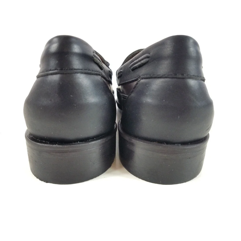 Casual Fridays Mens Brown Black Leather Tassel Loafer Kiltie Shoes‎ Size 8.5 M
